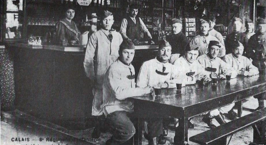 Calais interieur de la cantine du 8 eme regiment d infanterie