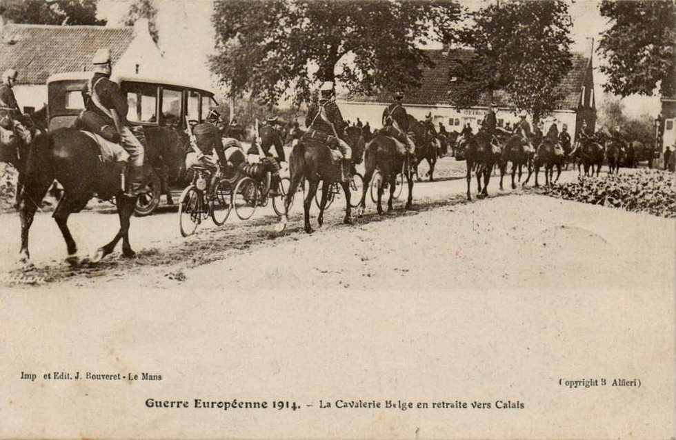 Calais 14 18 la cavalerie belge en retraite vers calais