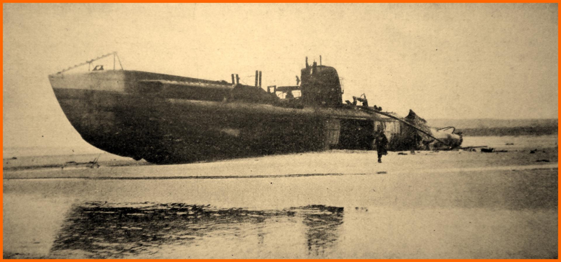 Calais 14 18 le sous marin allemand uc 61 echoue a wissant encadre