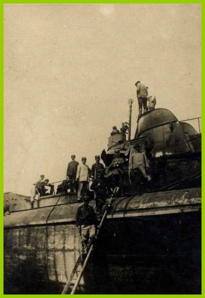Calais sous marin allemand echoue 14 18 photographie encadre